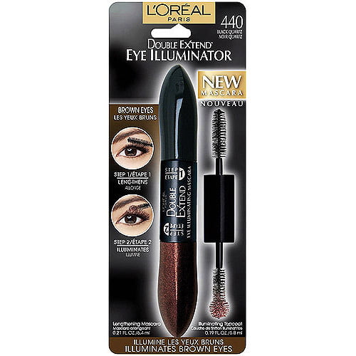 L'Oréal Double Extend Eye Illuminator Mascara For Green Hazel Eyes, 430 Black Bronze, 0.4 Fl. Oz. -