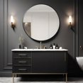 thumbnail image 7 of Round Black Mirror 39 inch Circle Mirror, Metal Frame Bathroom Mirror, Round Wall Mirror, Circle Mirrors for Wall Entryway Bedroom Living Room, 7 of 7