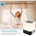 thumbnail image 4 of Night Lights Bluetooth Speaker, Alarm Clock Bluetooth Speaker Touch Sensor Bedside Lamp Dimmable Multi-Color Changing Bedside Lamp, MP3 Player, Wireless Speaker with Lights, 4 of 8