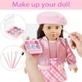 thumbnail image 4 of ZITA ELEMENT 18 Inch Doll Accessories Set with Backpack & Outfits 17-Piece | Pretend Play Makeup Kit for 18" Dolls | Includes Lipstick, Eyeshadow, Brushes, Accessories & Stylish Clothes, 4 of 7