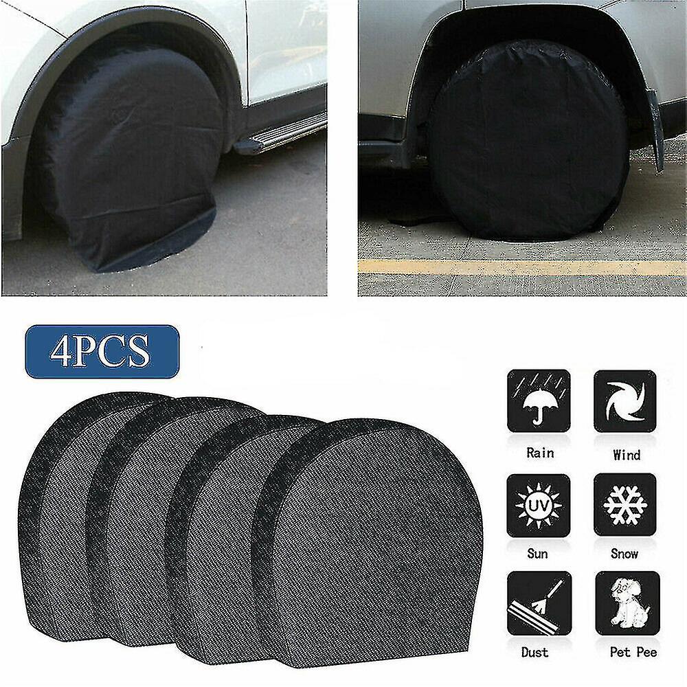 Pack Waterproof Tire Cover Spare Tyre Wheel Rv Trailer Camper  Anti-corrosion Tyre Protector