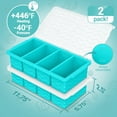 thumbnail image 2 of Silicone Freezer Molds for Soup with Lid – 1-Cup Soup Container Style Ice Cube Trays for Freezer, Meal Prep & Food Storage, Freeze 250mL/125mL Portions – 2 Pack, 2 of 6