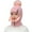 Pink, variant on D-GROEE Women Winter Beanie Hats One-Piece Wool Knitted Balaclavas Mask Set Skull Neck Circle Scarf Ski Snow Hat Cap with Pompom Ball