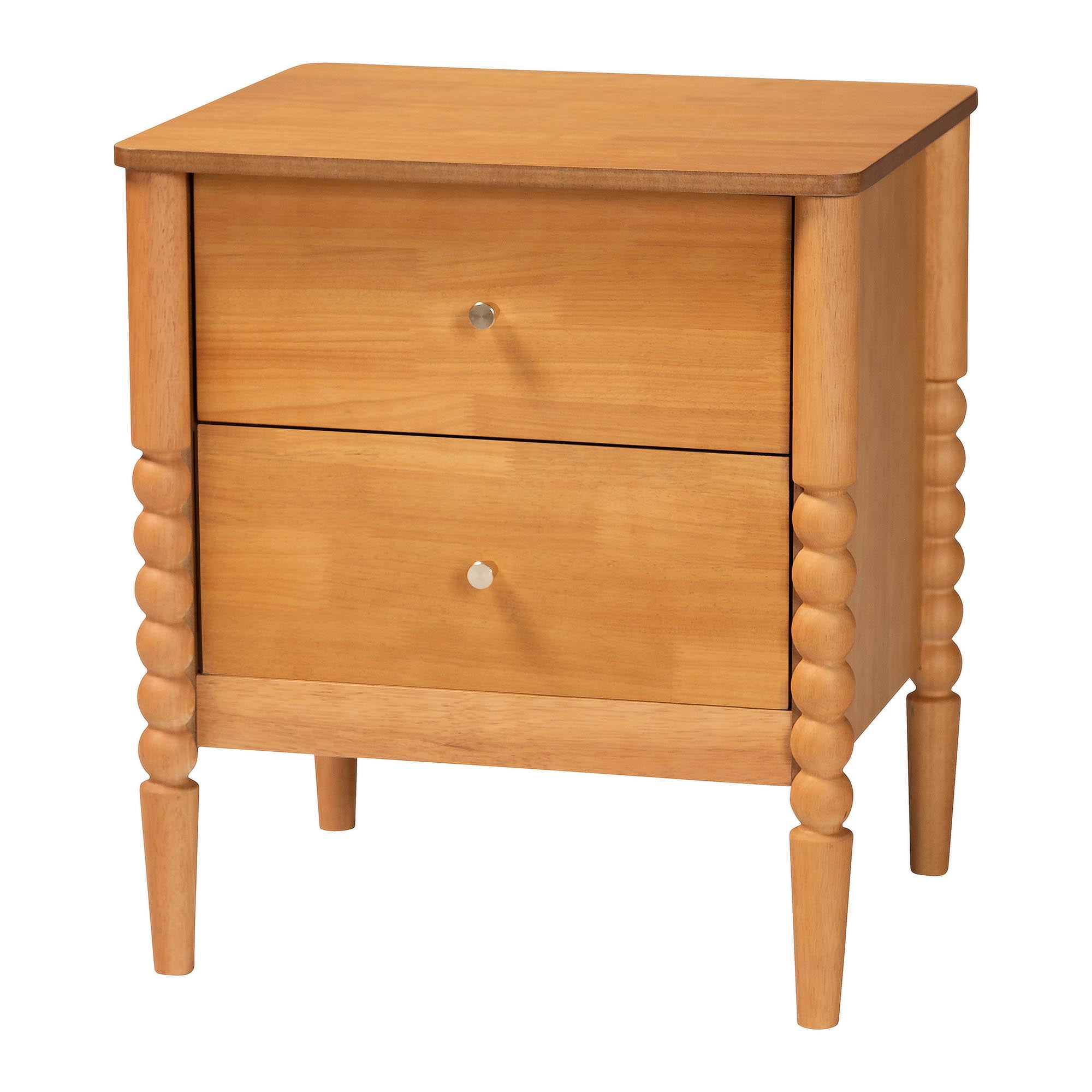 Baxton Studio Lucera Mid-Century Bedroom Set, Queen, Oak Brown
