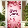 thumbnail image 6 of Ribbon Awareness Door Cover Decor, Polyester Breast Cancer Support Banner for Events & Offices, Inspirational Health Cause(Pink), 6 of 6