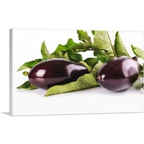 ARTCANVAS Eggplant Diner Restaurant decor Canvas Art Print - Size: 26" x 18" (0.75" Deep)