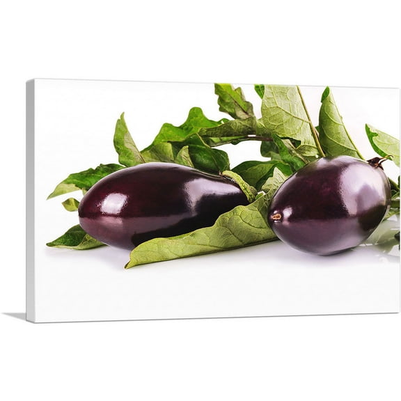 ARTCANVAS Eggplant Diner Restaurant decor Canvas Art Print - Size: 26" x 18" (0.75" Deep)