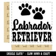 thumbnail image 2 of Labrador Retriever Dog Paw Prints Fun Text Square Rubber Stamp Stamping Scrapbooking Crafting - Large 2.75in, 2 of 7