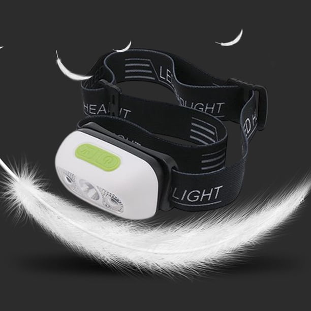 Linterna frontal LED de inducción 1000mAh 4 modos Luz de cabeza de trabajo USB a prueba de agua (Blanco)