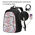 thumbnail image 2 of Balery Abstract Floral Print USB Charging Backpack for Men and Women - Water-Resistant, Anti-Theft Laptop Backpack with USB Port for Travel, Work, School, and College, 2 of 7