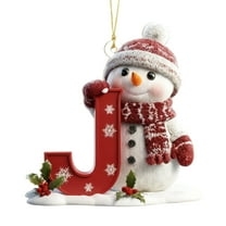 Deeceymbur Christmas Ornament 26 Letters Alphabet Pendant Personalized Christmas Trees Decorations Hanging Decor for Xmas Home Holiday and Party Decoration