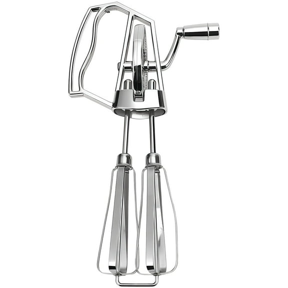 Manual Egg Beater, Stainless Steel Hand Crank Mixer with Dual Rotating Beaters, Ergonomic Handle, Great for Whisking, Mixing, and Beating, Energy-Saving Handheld Kitchen Tool