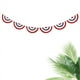 thumbnail image 3 of Guirnalda de banderas para decoración de fiestas | Banderas semicirculares con forma de estrella de cinco puntas | Banderines reutilizables de rayas rojas, blancas y azules para exteriores, para, 3 of 6