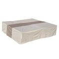 thumbnail image 4 of Direct Wicker Square Patio Waterproof Cover for Dining & Sofa Sets | 106.3" x 106.3" | PU Coated Fire Resistant Polyester | UV Resistant & Windproof | Mold Resistant | Beige&Brown, 4 of 6