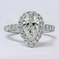 thumbnail image 2 of 2.50CT Pear Cut Lab-Created Diamond Halo Engagement Ring 14K White Gold Plated Sterling Silver, 2 of 4
