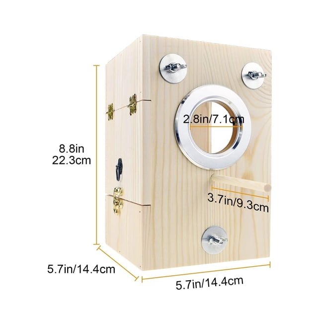 Bird Box Parakeet Breeding House Wooden Acrylic Transparent Breeding Box For Nestinging