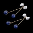 thumbnail image 3 of perfeclan 2x1 Pair Tassel Bow Charms Rhinestone Buttons Crystal Embellishment Blue , blue, 3 Pcs, 3 of 9