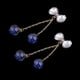 thumbnail image 3 of 1 Par Borla con Botones Flatback Cristal Scrapbooking de Piedras Naturales azul real, 3 of 9