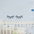 thumbnail image 2 of Walplus Grey Scandinavian Style Sleepy Eyes Peel and Stick Wall Decals 18.9" x 3.94", 2 of 8
