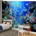 thumbnail image 2 of Peel and Stick Wallpaper Colorful Coral Reef Tropical Fish Vibrant Underwater Ocean Scene Modern Art Wall Mural Decor Self Adhesive and Removable 100in x 144in, 2 of 8