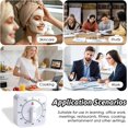 thumbnail image 2 of Kitchen Timer Kitchen Timers For Cooking Egg Timers For Boiling Eggs Mechanical Timer Clock Countdown Timer Small Countdown Clock For Teachers Kids Exercise Home Cooking Baking White, 2 of 5