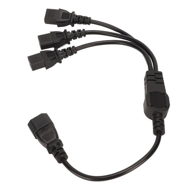 Cable Divisor C14 A 3 X C13 Y, Resistente Al Calor Resistente Al Desgaste IEC 320 C14 A 3 X C13 Cable De Alimentación 1 A 3 Núcleo De Latón 075 Carcasa De PVC Para PC Para