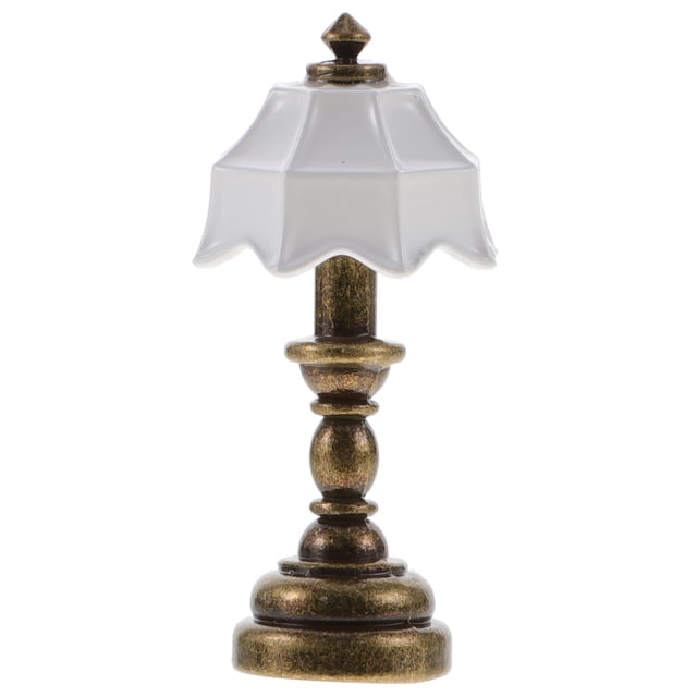 MasteelfCA Doll House Miniature Table Light Mini House Scene Table Lamp Photo Prop