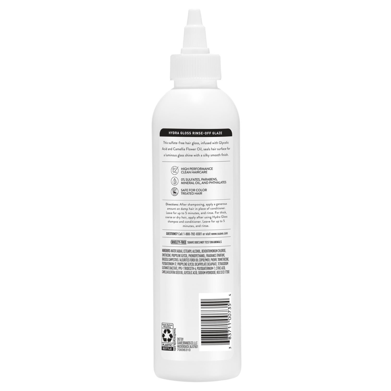 Suave Hydra Gloss Sulfate Free, Rinse Off Glaze for Shiny Hair, 8 FL OZ