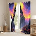 thumbnail image 3 of Homewish Princess Castle Blackout Curtains Set of 2 (52x84 Each) for Girls, Rainbow Moon Stars Curtain, Colorful Flower Decor, 3 of 5