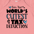 thumbnail image 4 of Inktastic I'm the World's Cutest Tax Deduction Blue Hearts Boys or Girls Baby Bodysuit, 4 of 5