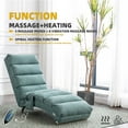 thumbnail image 3 of Homefun Massage Chaise Lounge Electric Recliner Chaise Chair 5-Modes Remote Adjustable Ergonomic for Home Office Living Room Bedroom, 3 of 7