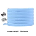 thumbnail image 2 of Worallymy 1 Pair Elastic Shoelaces Press Buckle Rubber Band Lazy Shoestring Sports Shoe Lace, Sky Blue, 2 of 10