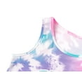 thumbnail image 4 of Beezizac Little & Big Girls Pajama Trendy Neon Tie Dye Butterfly Tank Top & Shorts Sets Soft Kids PJ Set Nightwear Size 10, 4 of 7