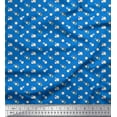 thumbnail image 1 of Soimoi Blue Heavy Satin Fabric Watches Fashion Fabric Prints By Yard 54 Inch Wide, 1 of 1