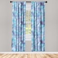 thumbnail image 3 of Ambesonne Spring Curtains, Butterflies Watercolor Back, Pair of 28"x84", Soft Blue Lavender and White, 3 of 5