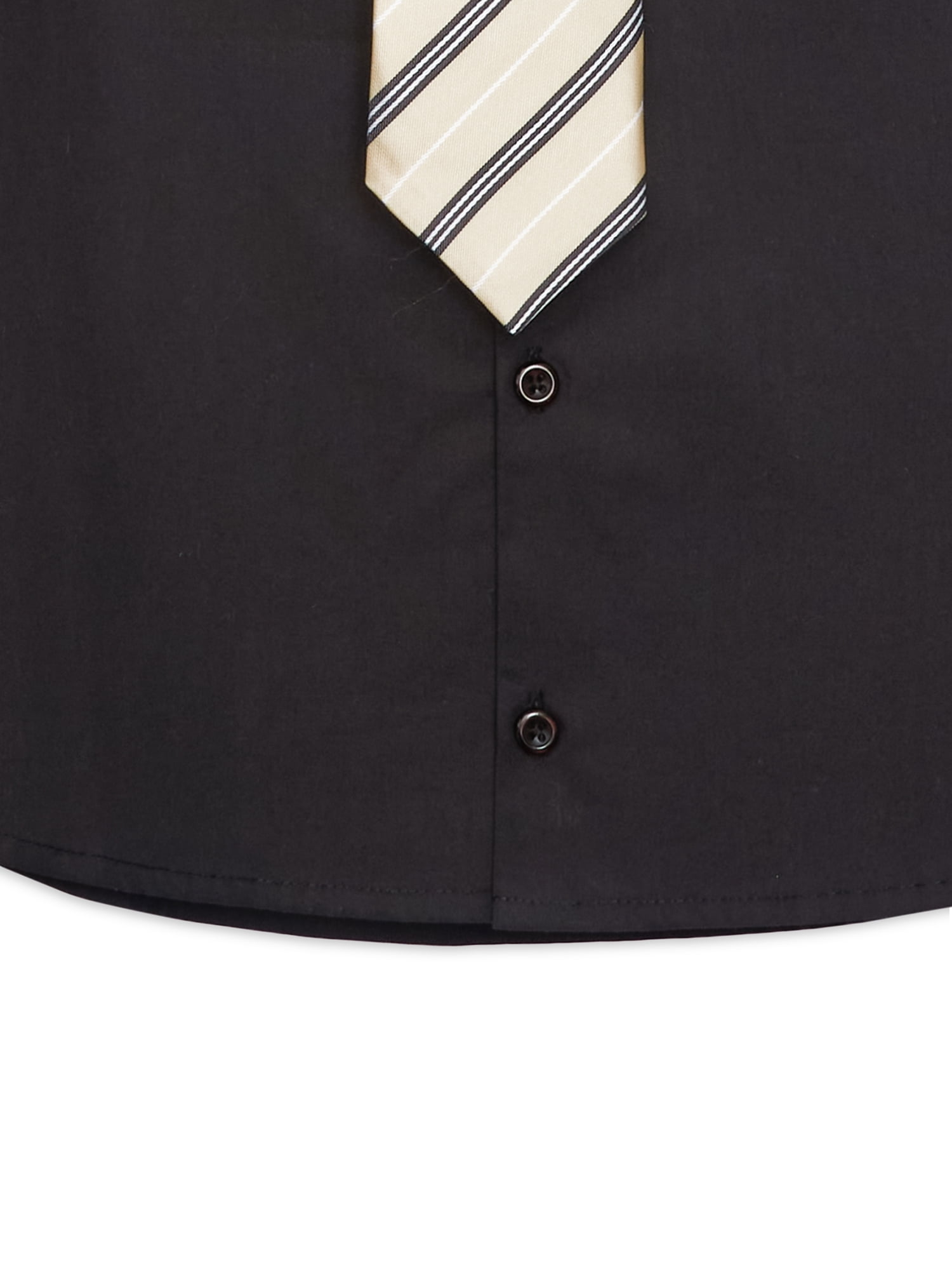 ANDE Boys Dress Shirt and Tie Set, 2-Piece, Sizes 4-16 Husky