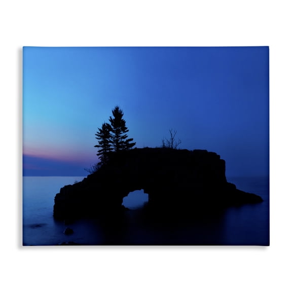 Stupell Industries Contemporary Lake Blue Purple Landscape Canvas Art, 20 x 16, by James McLoughlin