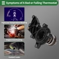thumbnail image 4 of Unique Bargains Car Thermostat Engine Coolant Thermostat Housing Assembly for Audi A6 Quattro A7 Quattro A8 Quattro 2015-2018 Plastic No.06E121111AT Black Durable, 4 of 7