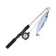 thumbnail image 1 of Greeniant Juego interactivo con caña de pescar en forma de pez, juguete para gato, caña de pescar para gato, juguetes con plumas de plástico Juguetes para gatos saurio, 1 of 6