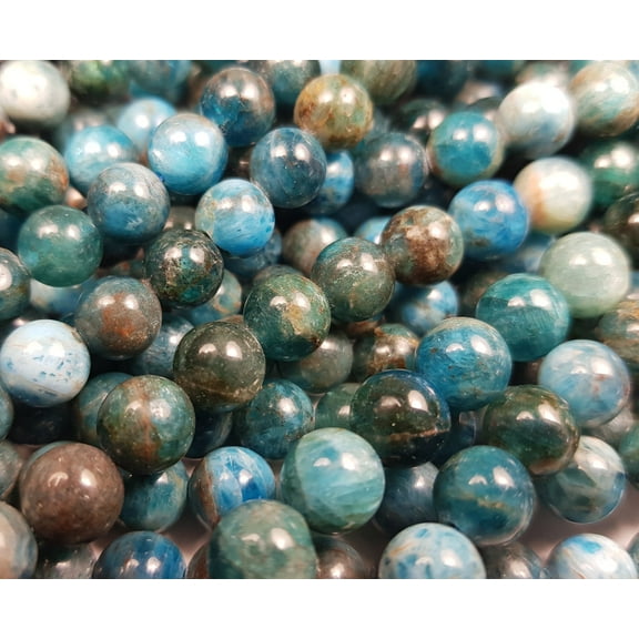 4mm Natural Blue Apatite Smooth Round Beads AB Quality Genuine Gemstone Natural Jewelry Making