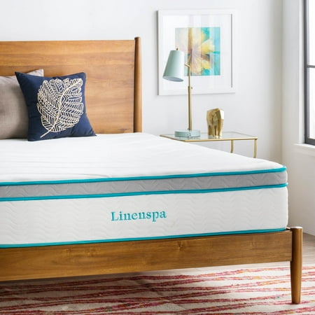 Linenspa 12 Inch Gel Memory Foam and Innerspring Hybrid Mattress  Walmart.com