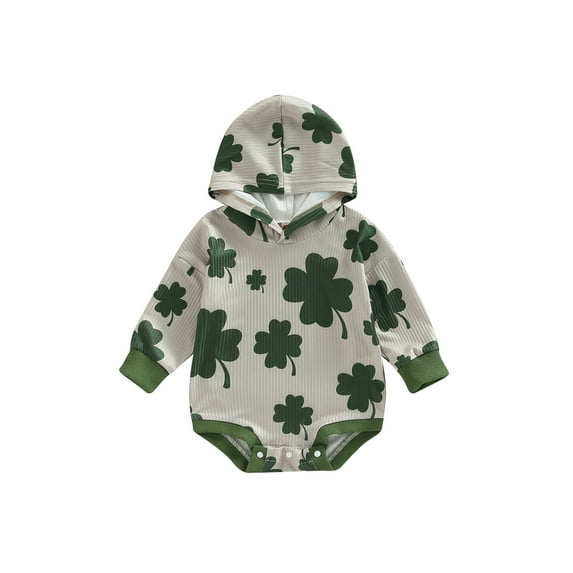 Bagilaanoe Newborn Baby Girl Boy Hooded Rompers Print Long Sleeve Bodysuits 6M 12M 18M 24M Infant Casual One Piece Short Jumpsuit