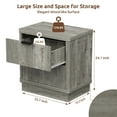 thumbnail image 4 of 22.7 inch Fluted Nightstand with 2 Drawers Farmhouse End Table for Living Room, 4 of 7