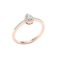 thumbnail image 2 of Imperial 1/5Ct TDW Diamond 10k Rose Gold Pear Diamond Halo Promise Ring (H-I, I2), 2 of 4