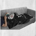 thumbnail image 6 of Space Soft Flannel Fleece Blanket, Cartoon Style Galaxy Concept with Charming Moon and Moon Child Lettering, Cozy Plush for Indoor and Outdoor Use, 70" x 90", Pale Pink Black White, by Ambesonne, 6 of 6