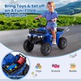 thumbnail image 2 of Costway Kids Ride On Electric ATV 6V 4-Wheeler Quad Car with One-Button Start Tread Tires Navy, 2 of 9