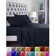 thumbnail image 3 of Elegant Comfort 1800 Series 6-Piece Queen Sheet Set, Deep Pocket Cooling Microfiber Bed Sheets, Black, 3 of 10