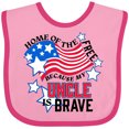 thumbnail image 3 of Inktastic Home of the Free Because My Uncle is Brave Boys or Girls Baby Bib, 3 of 4