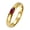 Red, variant on Bezel Set Birthstone Dome Ring for Women Plated Gold Stainless Steel Minimalist Promise Band Elegant Stackable Polished White Size 5
