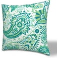 thumbnail image 2 of Set of 2 Paisley Floral Throw Pillow Covers 18X18 in Traditional Paisley Decorative Throw Pillows Home Decor Pillowcase Linen Square Cushion Cover for Living Room Bedroom Bed Outdoor, 2 of 6